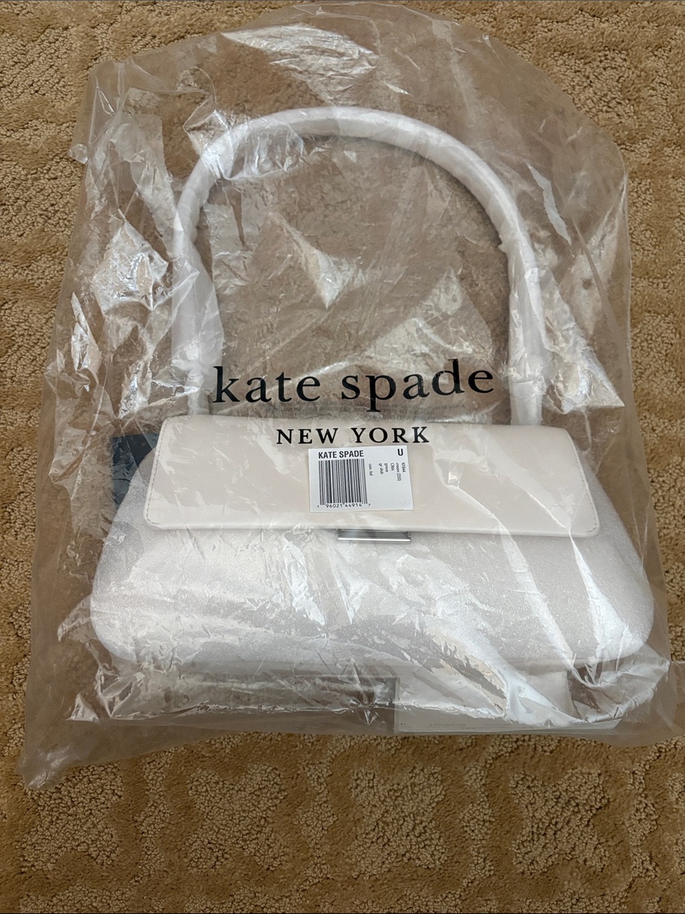 kate spade Cream Structured Mini Top-Handle Bag